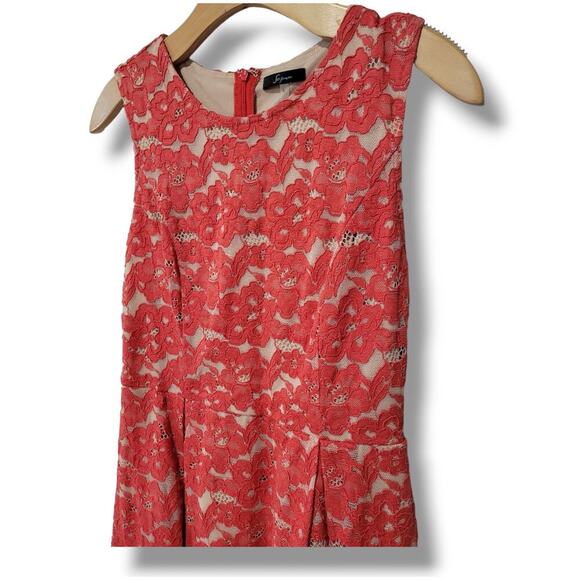 Soprano Women’s Red Orange Lace Overlay Lined Fit & Flare Dress Size Large - Picture 4 of 8